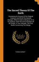 The Sacred Theory of the Earth 1025243846 Book Cover