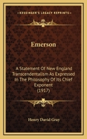 Emerson; a Statement of New England Transcendentalism 1172569932 Book Cover