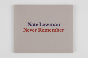 Nate Lowman: Never Remember 0847868141 Book Cover