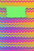 Retro Composition Book: College Ruled Notebook Composition Book Diary Neon Zigzag Stripes 1794127739 Book Cover