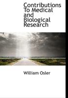 Contributions To Medical and Biological Research 1147653739 Book Cover
