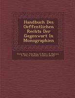 Handbuch Des Oeffentlichen Rechts Der Gegenwart In Monographien 1249924502 Book Cover