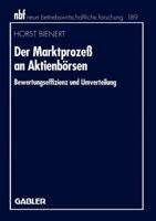 Der Marktprozess an Aktienborsen: Bewertungseffizienz Und Umverteilung 3409132880 Book Cover