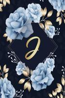 J: Monogram Floral Women's serman notes journal for weekly church sermans and bible passages with prompts, 100 sermon sections, compact  6" X 9" size 101 pages. 1072058928 Book Cover