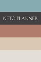 Keto Planner: Ketogenic diet tracker and notebook: Neutral stripe design 1790385555 Book Cover