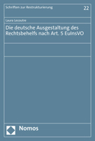 Die Deutsche Ausgestaltung Des Rechtsbehelfs Nach Art. 5 Euinsvo 3756005194 Book Cover