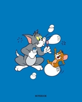 Notebook: Tom and Jerry Cartoon Soft Glossy Cover College Ruled Lined Pages Book 7.5 x 9.25 Inches 110 Pages 1692396420 Book Cover