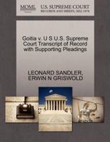 Goitia v. U S U.S. Supreme Court Transcript of Record with Supporting Pleadings 1270499971 Book Cover