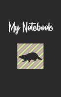 My Notebook: Racoon  Retro And Vintage Style 100 Pages And Lined 1710519061 Book Cover