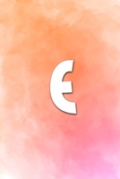 E: Initial E Notebook for Womens and Girls, Pink Purple 6 x 9 120 pages 1670464075 Book Cover