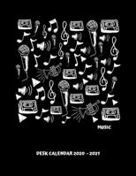 Music Desk Calendar 2020 - 2021: A Music-Themed Monthly Planner For Musicians (Pattern) 1678960527 Book Cover