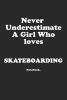 Never Underestimate A Girl Who Loves Skateboarding.: Notebook 1651877629 Book Cover