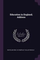 Education in England; address 1378009169 Book Cover