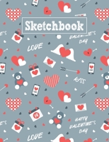 Sketchbook: 8.5 x 11 Notebook for Creative Drawing and Sketching Activities with Valentine's Day Themed Cover Design 1710446145 Book Cover