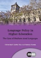 Language Policy in Higher Education: The Case of Medium-Sized Languages 1783092750 Book Cover