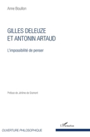 Gilles Deleuze et Antonin Artaud: L'impossibilité de penser (Ouverture Philosophique) (French Edition) 2343101299 Book Cover