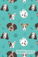 Address.: Address Book. (Vol. C24) Dog Cover Design. Glossy Cover,Contract Large Print, Font, 6" x 9" For Contacts, Addresses, Phone Numbers, Emails, Birthday And More. (Address Book Pro Edition.) 1984911503 Book Cover