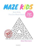 Kids Mazes Age 7+: 50 Best Kids Puzzles Maze Game, Maze For Kids, Children Maze Brain Training Game, Children Mazes Age 7+ Volume 4 Pyramid Maze 1545070857 Book Cover