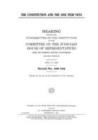 The Constitution and the line item veto 1708358870 Book Cover