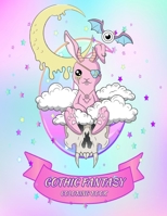 Gothic Fantasy Coloring Book: Horror Spooky Gothic Coloring Pages for Adults B0BTKZW373 Book Cover