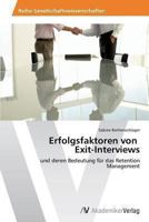 Erfolgsfaktoren von Exit-Interviews 3639486226 Book Cover