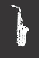 Notebook: College Ruled 6x9 120 Pages Saxophone Saxophonist Gift Sax Player Cool Gift 1082241873 Book Cover