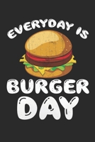 Everyday is burger day: Writing Diary Book Planer Fast Food, Bored Burger, Hamburger, Cheesburger, Eat - fat Doted - Gift ... Fast Food Fans, 100 Pages Size 6x9 1677059249 Book Cover