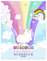 Unicorn Handwriting Workbook for Kids: Unicorn Handwriting Practice Paper Letter Tracing Workbook for Kids - Unicorn Letters Writing - Kindergarten ... Workbook With Coloring - Get Ready for School B08VYMSQJ6 Book Cover