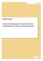 Sondervergutungen Bei Gewerblichen Einkunften Aus Mitunternehmerschaft 3838650883 Book Cover