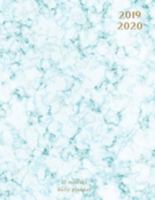 2019 2020 - 12 months daily planner: Academic Hourly Organizer In 15 Minute Interval - Appointment Calendar With Address Book- Blue Marble - Sep 2019 To Aug 2020 1692051997 Book Cover