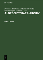 Albrecht-Thaer-Archiv 3112657756 Book Cover