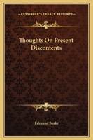 Thoughts On Present Discontents 1515074420 Book Cover