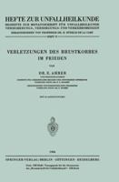 Verletzungen Des Brustkorbes Im Frieden 3540031553 Book Cover