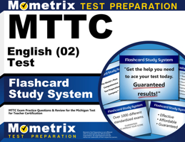 MTTC English (02) Test Flashcard Study System: MTTC Exam Practice Questions & Review for the Michigan Test for Teacher Certification 1610721144 Book Cover