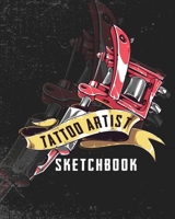 Tattoo Artist Sketchbook: Blank Sketchbook for Tattoo Artist to Draw & Sketch | Tattooist Gift (Black Grunge) 1676062041 Book Cover