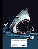 Great White Shark Ocean Attack Composition Notebook: Wide Ruled Line Paper Notebook for School, Journaling, or Personal Use. 108863155X Book Cover