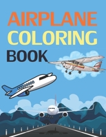Airplane Coloring Book: Airplane Coloring Book For Girls B09CKWDTMY Book Cover