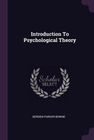 Introduction to Psychological Theory 1021750468 Book Cover