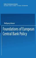 Foundations of European Central Bank Policy 0133354490 Book Cover