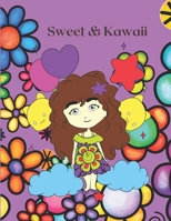 Sweet & Kawaii: Fun coloring book for girls. Cute awesome gift idea all year round: Birthday presents Vacation Stay Home relaxation Christmas and many more B08GFVL9GJ Book Cover