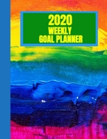 2020 Weekly Goal Planner: Pride Calendar Weekly Schedule Plans Reminders To Do List Goals for Year Month Rainbow Watercolor Paint 8.5x11 162 pages 1690967986 Book Cover