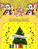 Merry Christmas Coloring Book: a beautiful coloring book with Christmas designs on a black background, for gloriously vivid colors (Merry Christmas (Christmas designs on a black background)) 1711918105 Book Cover