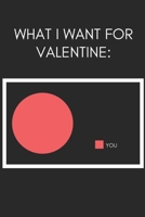 What I Want For Valentine: You - Funny Wholesome Meme Valentine's day Gift Notebook For Your Significant Other: A Wholesome Cover Notebook For Valentine's Day Gift 1654958549 Book Cover