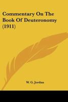 Commentary On The Book Of Deuteronomy 1014970245 Book Cover