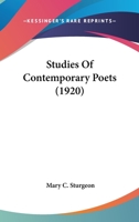 Studies of Contemporary Poets 1163916684 Book Cover