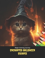 Enchanted Halloween Escapes: Magic Coloring Journey, 50 pages, 8.5x11 inches B0CH2CVVDD Book Cover