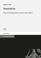 Staatskrise: Muss Sich Die Regierung Ein Anderes Volk Wahlen? 3515098003 Book Cover