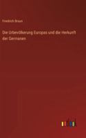 Die Urbevolkerung Europas Und Die Herkunft Der Germanen 3846023396 Book Cover