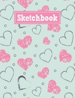 Sketchbook: 8.5 x 11 Notebook for Creative Drawing and Sketching Activities with Grunge Hearts Themed Cover Design 1710437669 Book Cover
