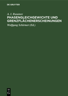 Phasengleichgewichte Und Grenzflächenerscheinungen 3112531698 Book Cover